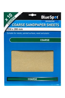 BlueSpot Tools Blue Spot Tools10 Pce Coarse Sandpapers from B&Q