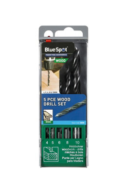 BlueSpot Tools Blue Spot Tools5 Pce Wood Drill Set (4-10mm) from B&Q