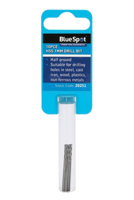 B&Q -  Blue Spot Tools10Pce 1mm Hss Drill Set
