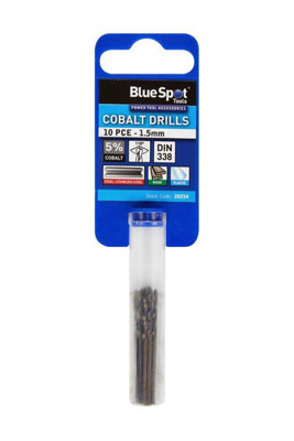 BlueSpot Tools Blue Spot Tools10 Pce Cobalt Drill Set (1.5mm) from B&Q