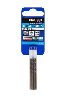 BlueSpot Tools Blue Spot ToolsBlue Spot 10-Piece Cobalt Drill Bits2mm from B&Q