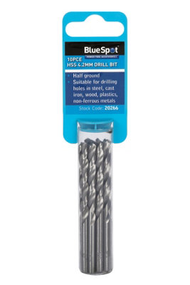 B&Q -  Blue Spot Tools10Pce 4.2mm Hss Drill Set