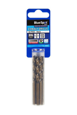 BlueSpot Tools Blue Spot Tools10-Piece Cobalt Drill Bit Set 4mm from B&Q