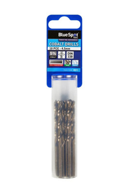 BlueSpot Tools Blue Spot Tools10-Piece Cobalt Drill Bits4.5mm from B&Q