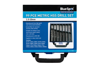B&Q -  Blue Spot Tools99Pce Metric Hss Drill Set (1.5-10mm)