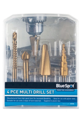 BlueSpot Tools Blue Spot Tools4 Pce Multi Drill Set from B&Q