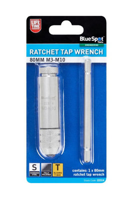 BlueSpot Tools Blue Spot Tools80mm Ratchet Tap Wrench (M3-M10) from B&Q