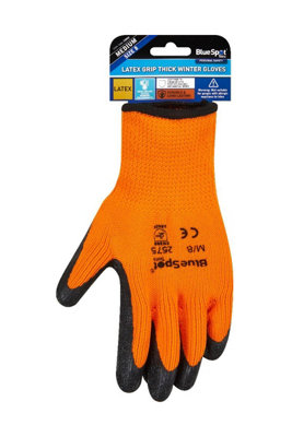 BlueSpot Tools Blue Spot ToolsLatex Grip Thick Winter GlovesMedium from B&Q