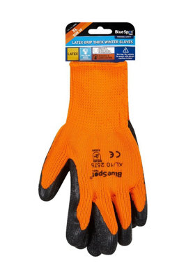 BlueSpot Tools Blue Spot ToolsLatex Grip Thick Winter Gloves X-Large from B&Q