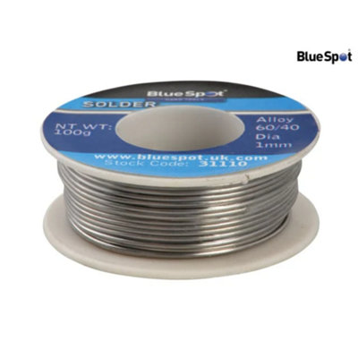 Bluespot Tools Flux Covered Solder 100G 60/40 from B&Q