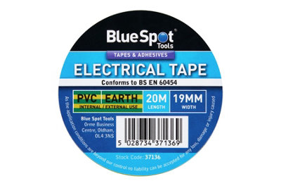 BlueSpot Tools Blue Spot Tools20M Earth Pvc Electrical Tape from B&Q