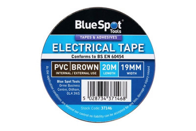 BlueSpot Tools Blue Spot Tools20M Brown Pvc Electrical Tape from B&Q