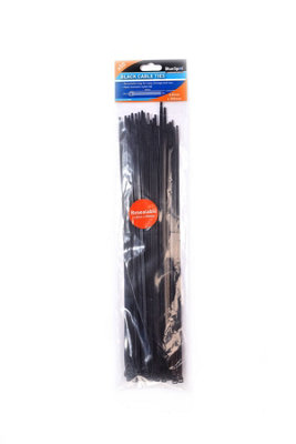 BlueSpot Tools Blue Spot Tools50 Pce 4.8mm X 350mm Black Cable Ties from B&Q