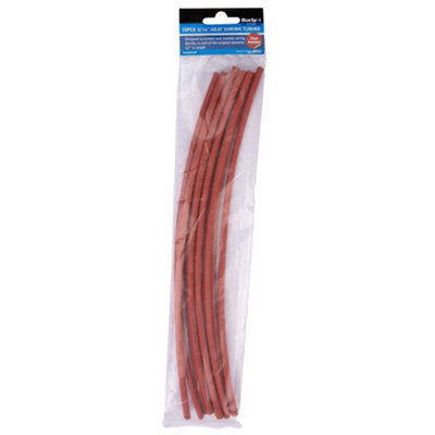 B&Q -  Blue Spot Tools 10 Pce Red Heat Shrink Tubing300mm