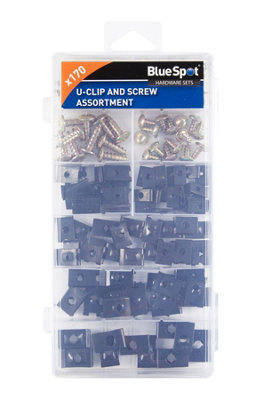 BlueSpot Tools Blue Spot Tools170 Pce Assorted U-Clip And Screw Set from B&Q
