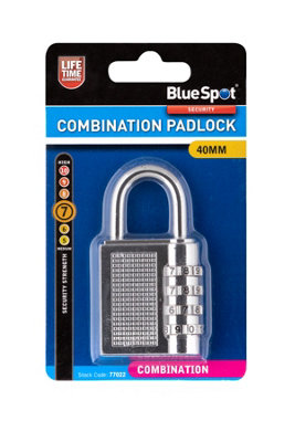 BlueSpot Tools Blue Spot Tools40mm Combination Padlock from B&Q