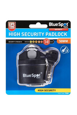 BlueSpot Tools Blue Spot Tools50mm High Security Padlock from B&Q