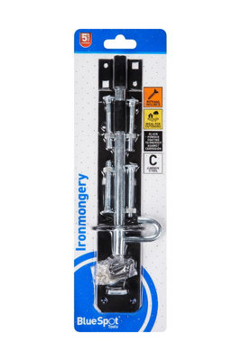 BlueSpot Tools Blue Spot ToolsBrenton Bolt200mmBlack Powder Coated from B&Q