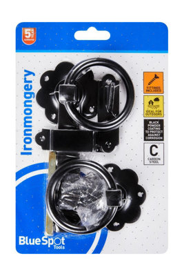 BlueSpot Tools Blue Spot ToolsBlack Powder Coated Ring Latch152mm from B&Q
