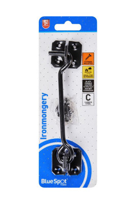 BlueSpot Tools Blue Spot Tools152mm Black Powder Coated Cabin Hook from B&Q