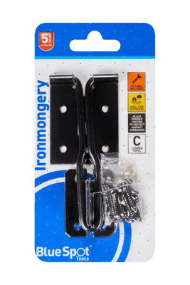 BlueSpot Tools Blue Spot Tools152mm Wire Hasp & StapleBlack Powder Coated from B&Q
