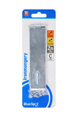 BlueSpot Tools Blue Spot ToolsIronmongery 152mm Zinc Plated Hasp And Staple from B&Q
