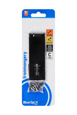 BlueSpot Tools Blue Spot Tools115mm Black Powder Coated Hasp And Staple from B&Q
