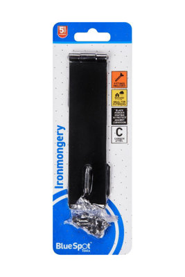 BlueSpot Tools Blue Spot Tools152mm Black Powder Coated Hasp And Staple from B&Q
