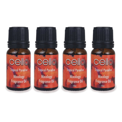 Cello Mixology Fragrance Oil Pack Of 4 Tropical Paradise Ideal For Home Aromatherapy Diffuser from B&Q