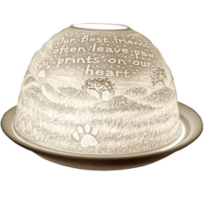 Cello Porcelain Tealight Dome Pawprint Design Led Or Candle Use Wax WarmerBirthday GiftHome Ornament from B&Q