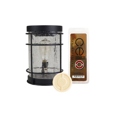 Cello Black Crackle Edison Electric Melt Burner With Spiced Citrus Wax Medallion Home Fragrance Room Décor from B&Q