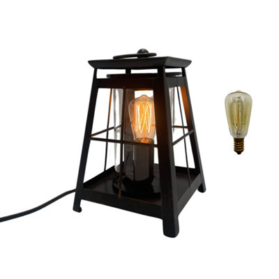 Cello Lantern Metal Edison Electric Wax Melt Burner Home Decor Fragrance Lamp Gift from B&Q