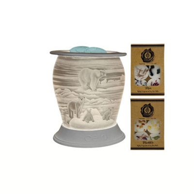 Cello Polar Bear Porcelain Electric Melt Burner With Naked Melts Mix Muddle Home Fragrance Room Décor from B&Q