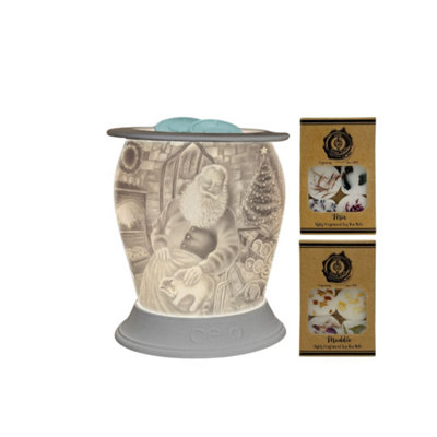 Cello Santa Porcelain Electric Melt Burner With Naked Melts Mix Muddle Home Fragrance Room Décor from B&Q