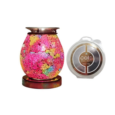 Cello Multi Colour Mosaic Touch Electric Melt Burner With Butter Fudge Wax Home Fragrance Room Décor from B&Q