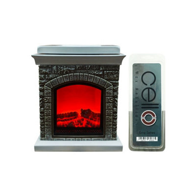 Cello Fireplace Electric Melt Burner Crisp Cotton Wax Medallions Home Fragrance Room Decor from B&Q