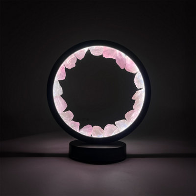 Cello Gleneagles Circle Earth Led Natural Crystal Lamp Rose Quartz Natural Healing Stone Dimmable Led from B&Q