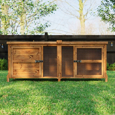 The Hutch Company 6Ft Chartwell Rabbit Guinea Pig Hutch Extra Deep And High Ceiling from B&Q