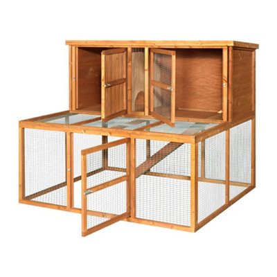 The Hutch Company 4Ft Kendal Rabbit Guinea Pig Hutch And Run Combo from B&Q