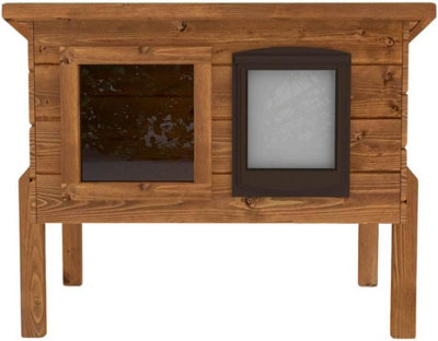  - Self-Heating Cat Kennel With One-Way Privacy Window