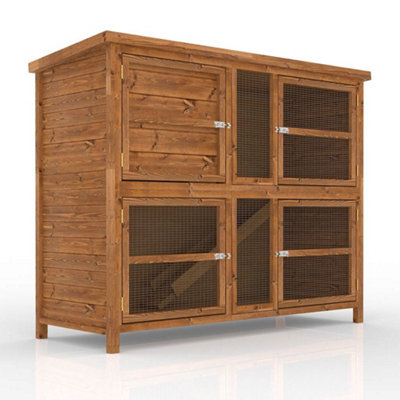 5Ft Sandhurst Double Rabbit & Guinea Pig Hutch from B&Q