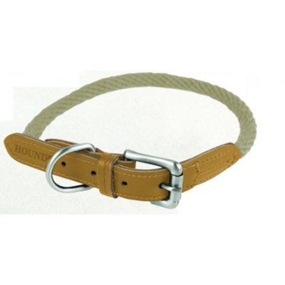 Hound Real Leather Braided Dog Collar Lge 40-50Cm from B&Q