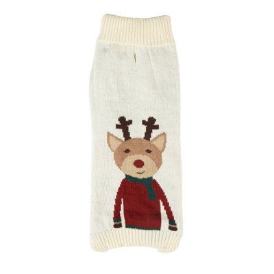Pet Brands Knitted Reindeer Jumper Mediumium/large 45.5Cm from B&Q