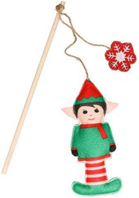 Pet Brands Festive Elf Play And Fill Cat Toy from B&Q