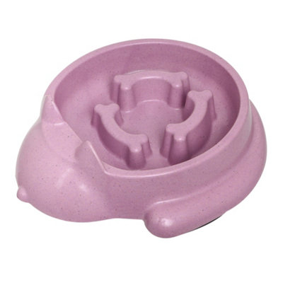 Bamboo Slow Feeder Cat Shaped 700Ml from B&Q