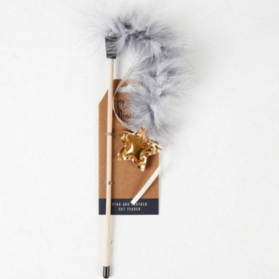Pet Brands Starry Nights Star & Feather Cat Teaser from B&Q