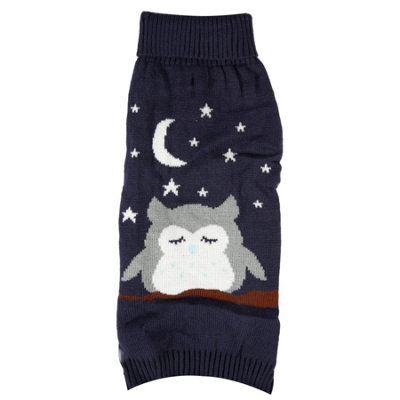 Pet Brands Starry Nights Owl Print Jumper M/l from B&Q
