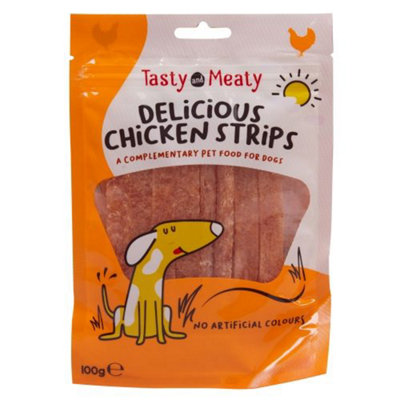 Tasty & Meaty Chicken Strips 100G (Pack Of 16) from B&Q