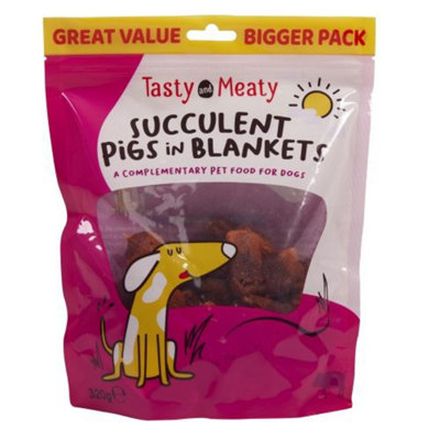 Tasty & Meaty Succulent Pigs In Blankets Dog Treat 320G from B&Q