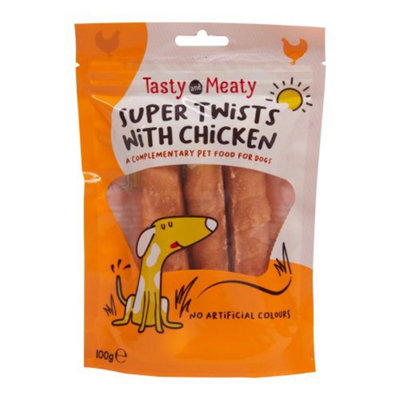 Tasty & Meaty Jumbo Twisters Chicken 100G (Pack Of 12) from B&Q